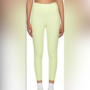Girlfriend Collective Lime Green High Waisted Leggings with Pockets 25”